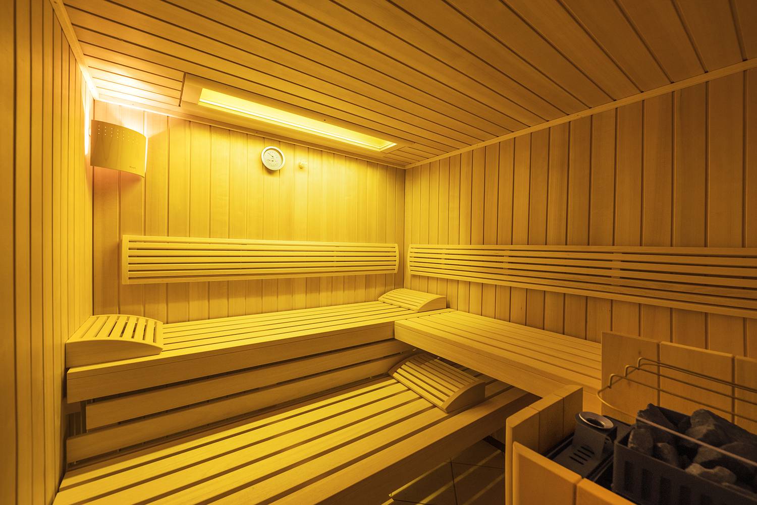 Integrierte Sauna für die persönliche Auszeit